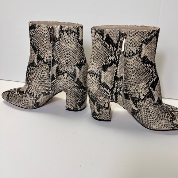 SAM EDELMAN HILTY SNAKESKIN LEATHER SIDE ZIP HEELED BOOTIE SIZE 7 EUC - Picture 8 of 11